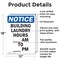 Signmission Building Laundry Hours _ Am, 12 in W x Rectangle, Aluminum OS-2PACK-NS-A-1218-V-10389 - alternate 4
